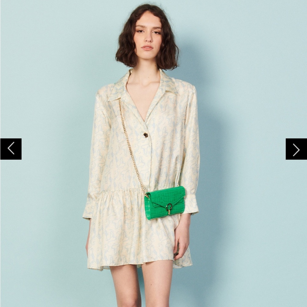 Sandro printed silk dress